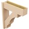 Ekena Millwork 7 1/2-in W x 24-in D x 28-in H Balboa Block Rough Cedar Woodgrain TimberThane Outlooker, Primed Tan OUTUR075X24X28BOA44RCPR - alternate 2